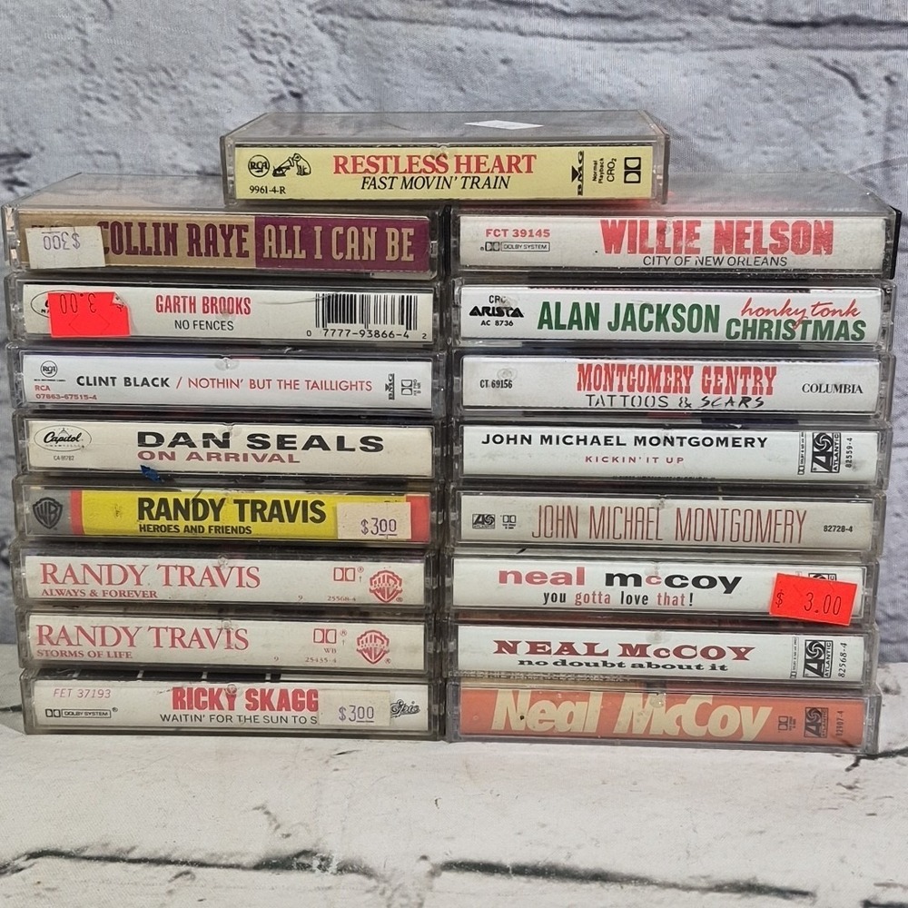 Country Western Music‎ Cassettes Male Artist Lot Of 17 McCoy Travis Montgomery